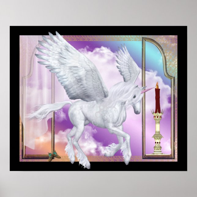 Affiche Scène de la fenêtre Pegasus Unicorn (Devant)