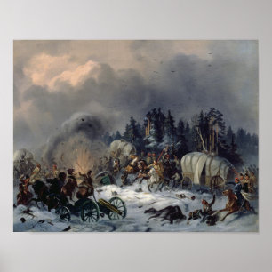 Affiche Scène de la guerre russo-française de 1812
