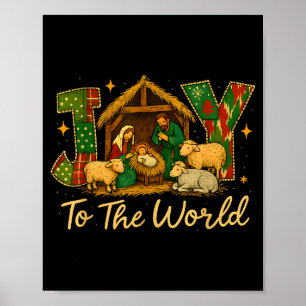 Affiche Scène de la Nativité Joie au Monde – Foi de Noël