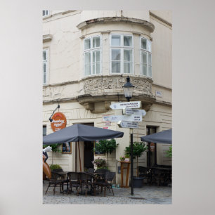 Affiche Scène de la vieille ville de Bratislava avec direc