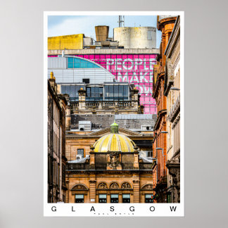 Affiche Scène de la ville de Glasgow