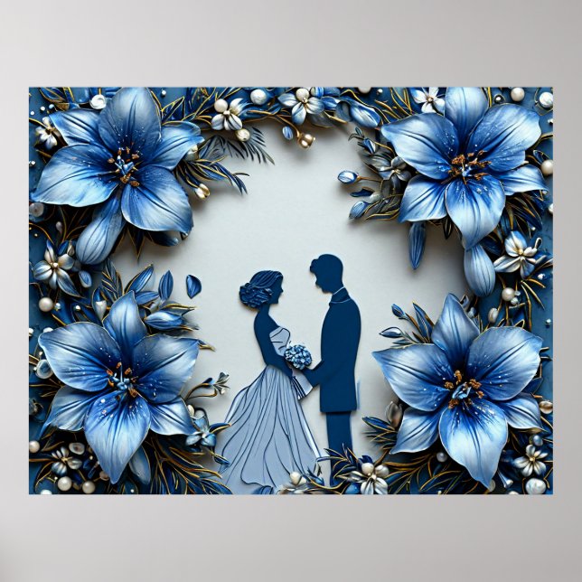 Affiche Scène de mariage élégante (Devant)
