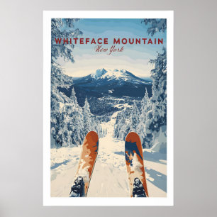 Affiche Scène de neige sur la montagne Whiteface Impressio