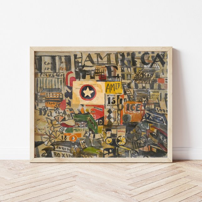 Affiche Scène de New York | Joaquín Torres-García (Créateur téléchargé)