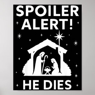 Affiche Scène de Noël de la Nativité Siler Drôle de Christ