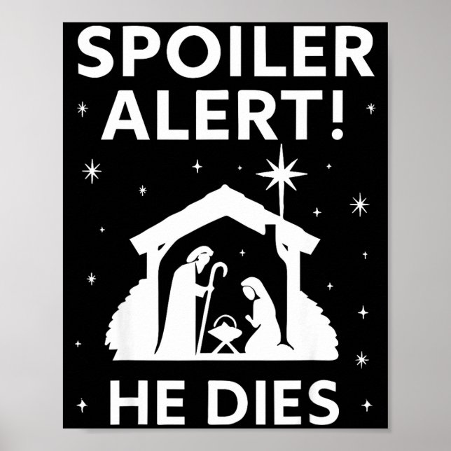 Affiche Scène de Noël de la Nativité Siler Drôle de Christ (Devant)
