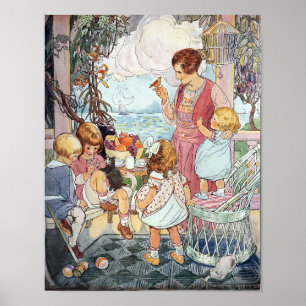 Affiche Scène de nurserie heureuse