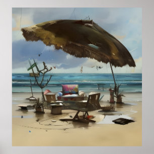 Affiche Scène de plage 1