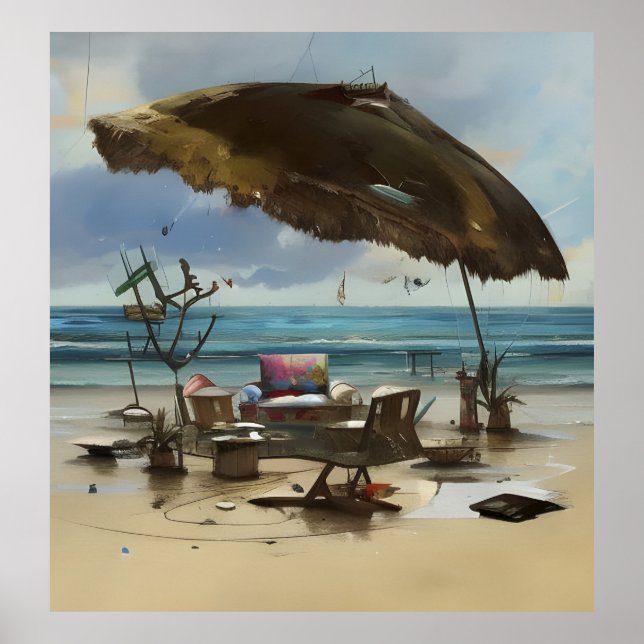 Affiche Scène de plage 1 (Devant)