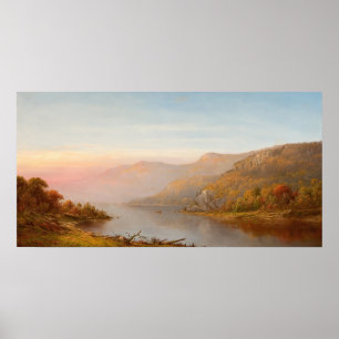 Affiche Scène de rivière de montagne (Automne de l'Hudson)