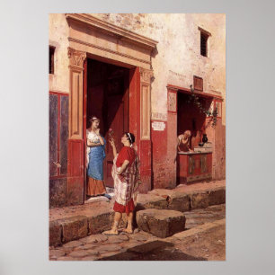 AFFICHE SCÈNE DE RUE À POMPEI
