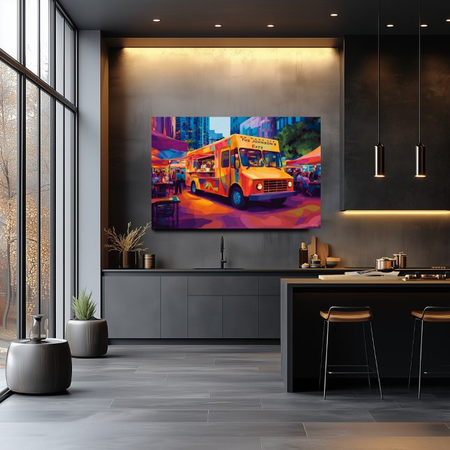 Affiche Scène de rue de camion de nourriture Art Pop Art m (Créateur téléchargé)