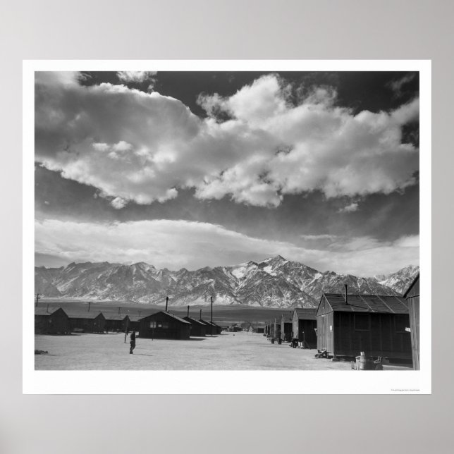 Affiche Scène de rue Manzanar, Nuages 1943 (Devant)