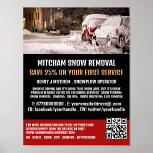 Affiche Scène de rue, Snow Removal Company Publicité