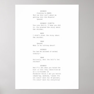 Affiche Scène de scénario du réseau social