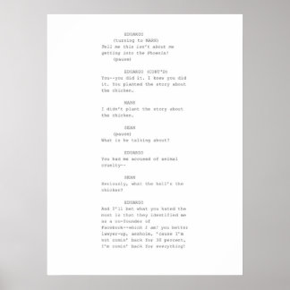 Affiche Scène de scénario du réseau social