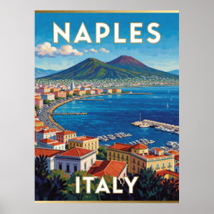 Affiche Scène de voyage Baie de Naples Italie 🌊