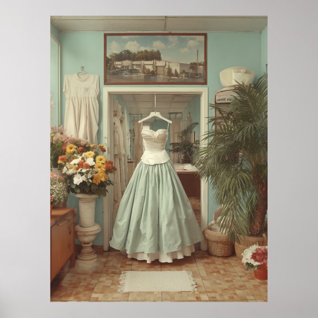 Affiche Scène d'intérieur de boutique de robe de mariée vi (Devant)