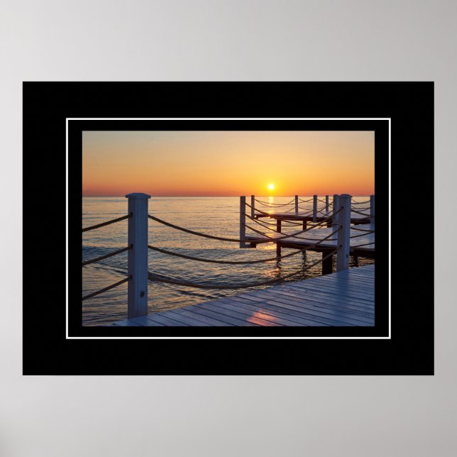 Affiche Scène du coucher du soleil de l'affiche (Devant)