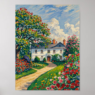 Affiche Scène du parc Serene au début du printemps