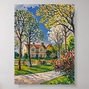 Affiche Scène du parc Serene au début du printemps