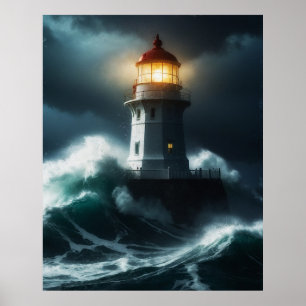 Affiche Scène du phare Stormy