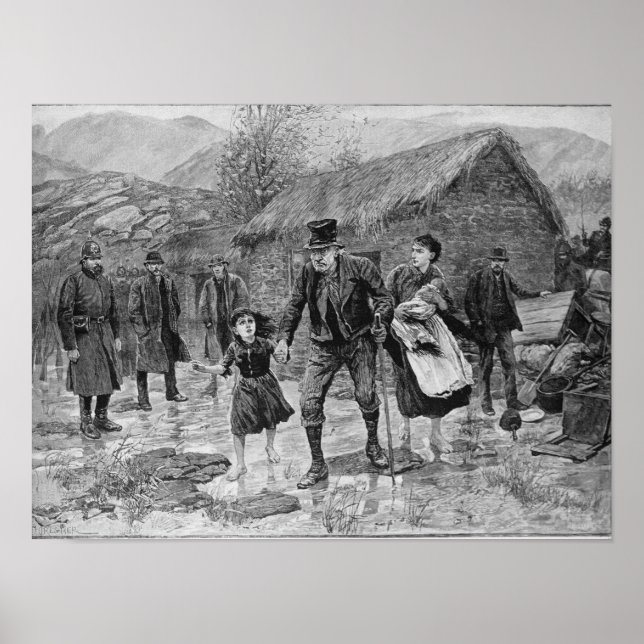 Affiche Scène d'une expulsion irlandaise dans le comté de  (Devant)