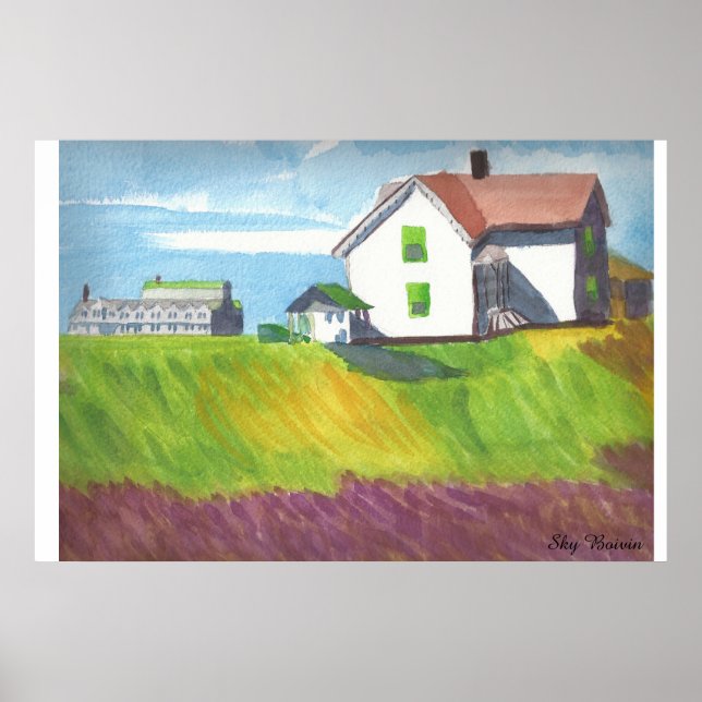 Affiche scène en aquarelles (Devant)