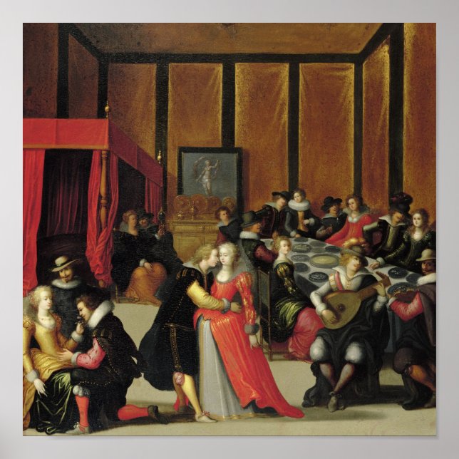 Affiche Scène Galante ou Les Cinq Sens (Devant)