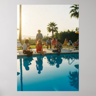 Affiche Scène Glamour au Bord de la Piscine – Voyage Inspi