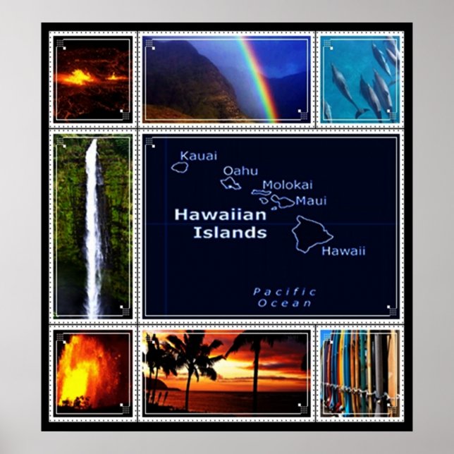 Affiche Scène hawaïenne (Devant)