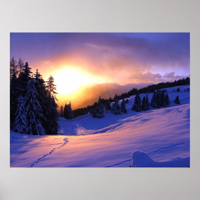 Affiche Scène hivernale en Italie (Devant)