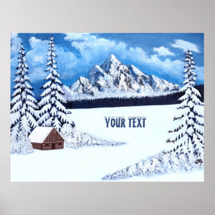 Affiche Scène hivernale merveilleuse