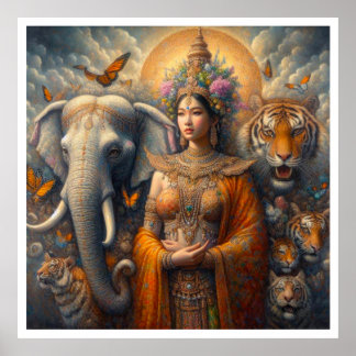 Affiche Scène mystique spirituelle