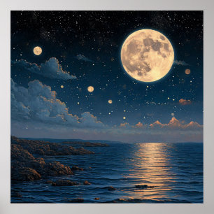 Affiche Scène nocturne