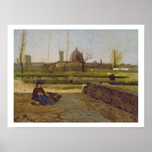 Affiche Scène quotidienne, près de Florence, vers 1865 (Devant)
