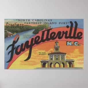 Affiche Scènes de grandes lettres - Fayetteville, NC