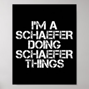 Affiche Schaefer Funny Nom de famille Arbre de famille Ann