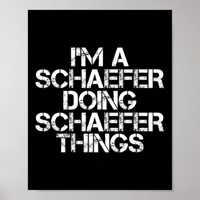 Affiche Schaefer Funny Nom de famille Arbre de famille Ann (Devant)