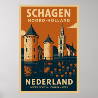 Affiche Schagen, Noord Holland - Nederland Travel