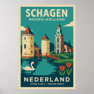 Affiche Schagen, Noord Holland - Nederland Travel