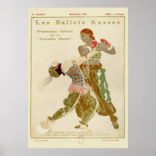 Affiche Schéhérazade, Léon Bakst et les ballets Russes