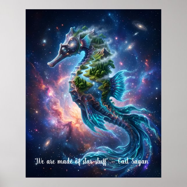 Affiche Schéma cosmique de l'hippocampe personnalisable (Devant)
