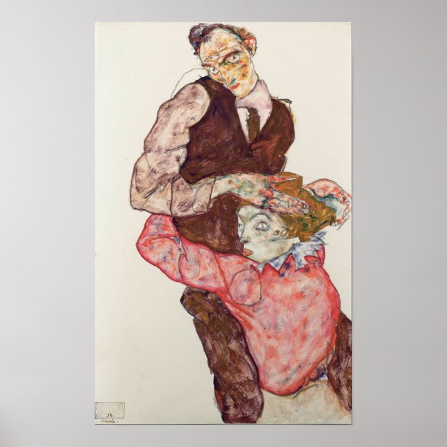 Affiche Schiele - Amoureux (Devant)