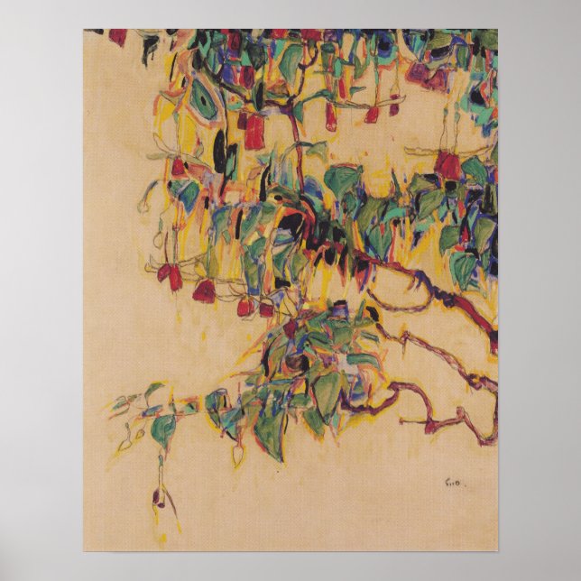 Affiche Schiele - Arbre solaire 1910 (Devant)