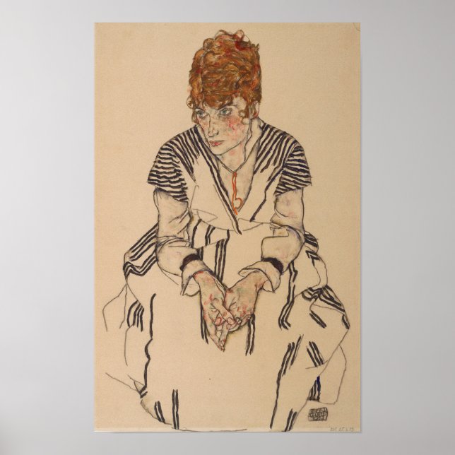 Affiche Schiele - Belle-sœur de l'artiste Adele Harms… (Devant)