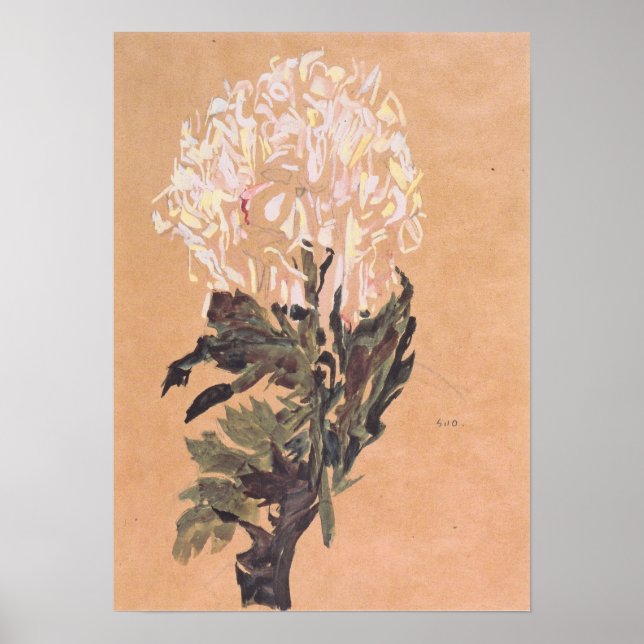 Affiche Schiele - Chrysanthème 1910 (Devant)