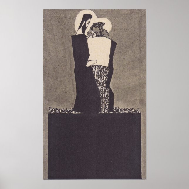 Affiche Schiele - Deux hommes 1909 (Devant)