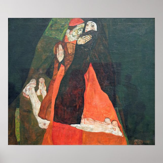 Affiche Schiele - Le Cardinal Et La Nonne (Devant)