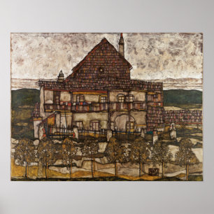 Affiche Schiele - Maison Avec Toit En Cloche (Vieille Mais